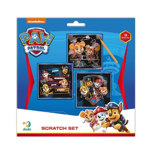 Kratzbilder Paw Patrol farbig 3 Stück