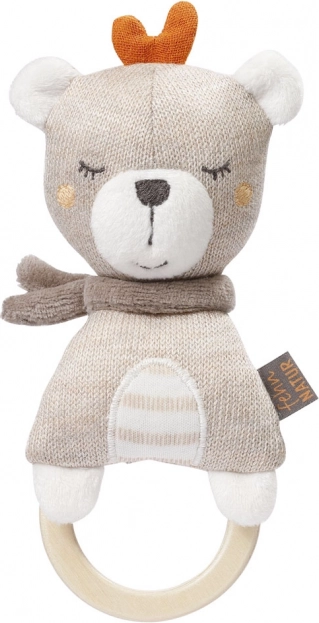 Plüschbär mit Holzhalter, FehnNatur 2.0