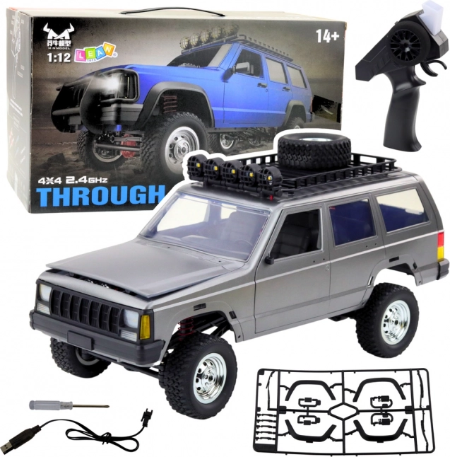 Unterhaltsames RC-Geländewagen 4x4 Silber 1:12