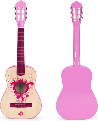Kinder Gitarre rosa mit 6 Saiten ECOTOYS