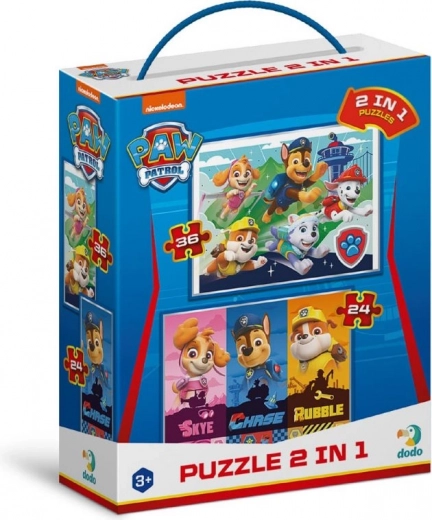 DODO Puzzle Paw Patrol: Tolle Welpen 2v1
