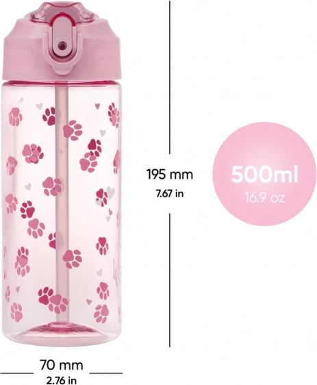 Langlebige Trinkflasche Baagl Pfoten 500 ml