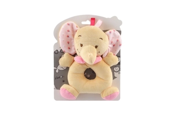 Rassel Elefant Rosa 18 cm