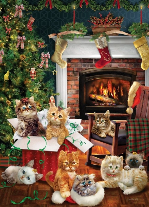 Weihnachtliche Kätzchen Puzzle 1000 Teile von Cobble Hill