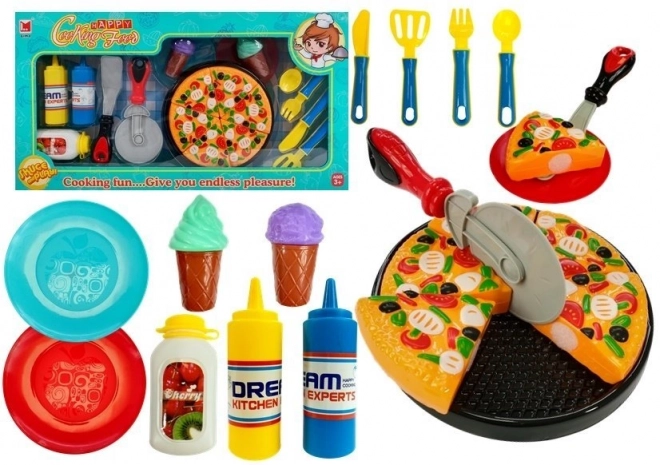 Spielzeugset Fast Food Pizza und Eis