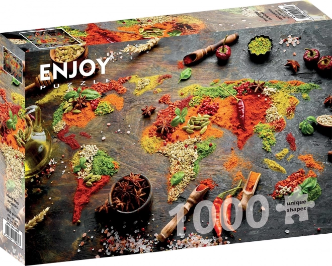 Puzzle Weltkarte aus Gewürzen 1000 Teile