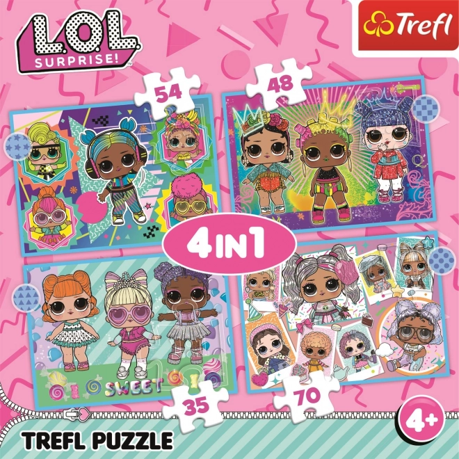 Trefl Puzzle L.O.L. Surprise Treffen Sie die Puppen 4 in 1