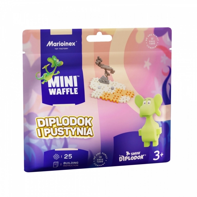 Mini Waffle Diplodok und Wüste Set