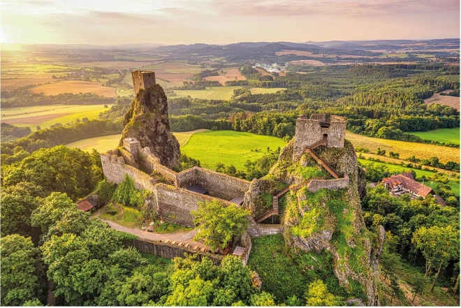 Fesselndes Motiv der Burg Trosky
