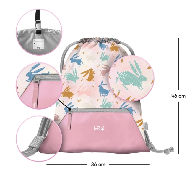 Baagl Sack Mit Tasche Bunny