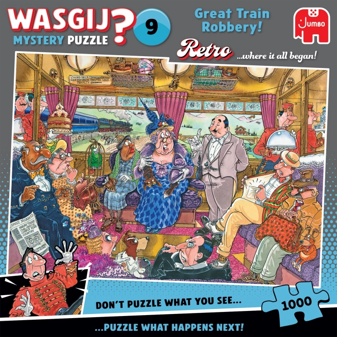 Jumbo Puzzle Wasgij Mystery 9: Großer Zugraub 1000 Teile