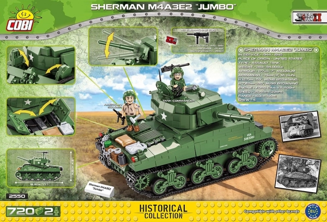 Cobi Konstruktionsset Sherman Panzer M4A3E2 Cobra King