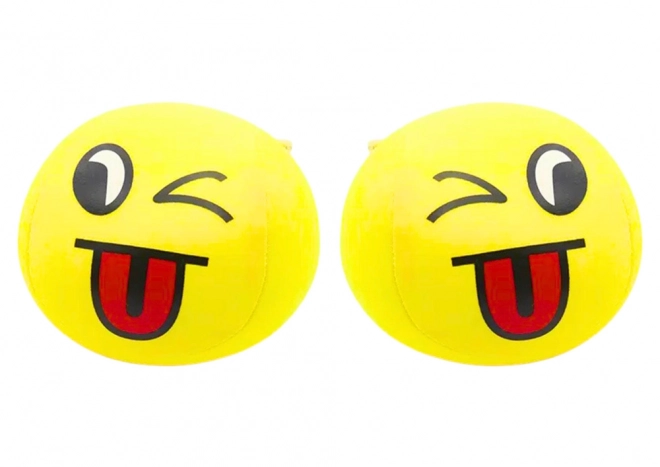 Gelber Emoji-Ball 9cm