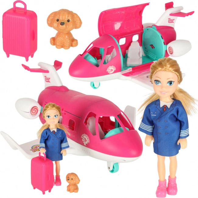 Klapppuppenflugzeug mit Zubehör