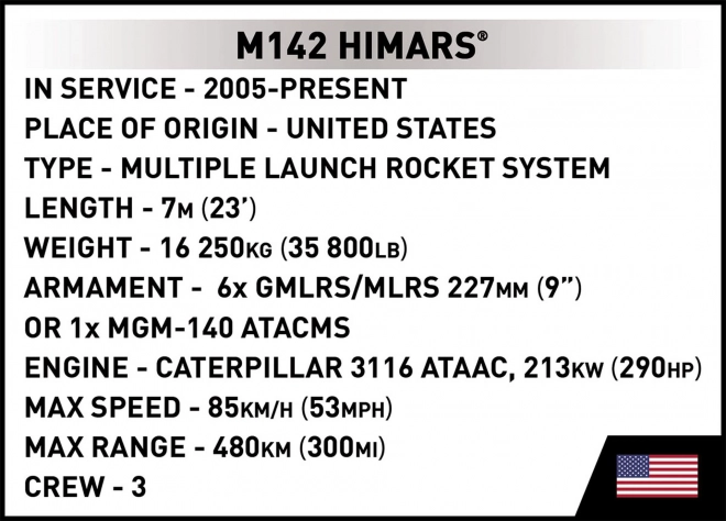 Bausteinset M142 Himars Hochmobile Artillerie Raketen System