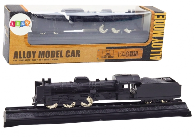 Metallisches Sammlermodell Zug Lokomotive Schwarz
