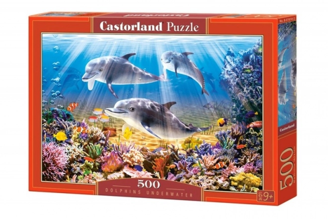 Puzzlespiel Delfine unter Wasser mit 500 Teilen