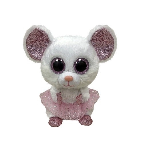 Ty Beanie Boss Maskottchen Maus Weiße Ballerina - Nina 15 cm