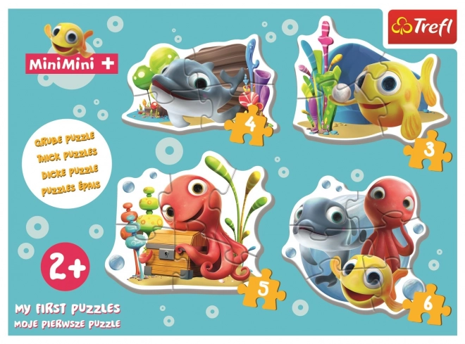 Baby-Puzzle Fische MiniMini 4-in-1 für Kleinkinder