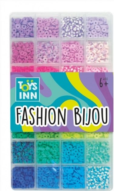 Koraliky Clay Beads Mix in Blautönen