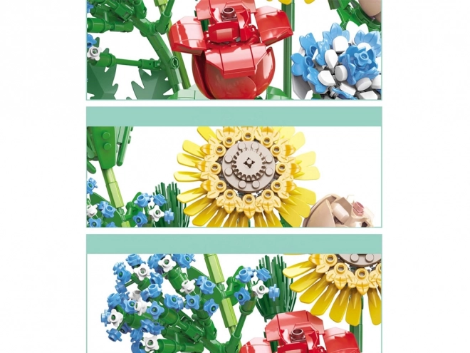 Technik-Baukasten Wiesenblumen mit Vase 618 Teile