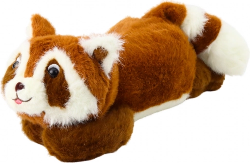 Plüsch-Waschbär liegend braun 30 cm