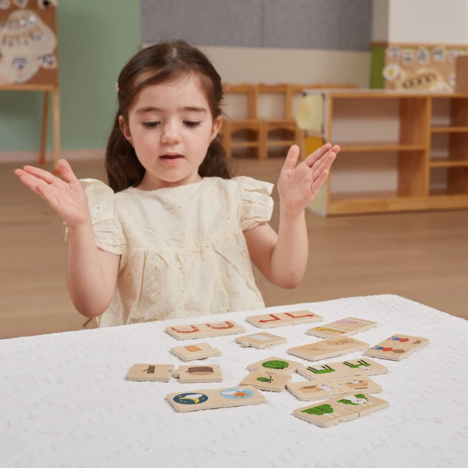 Holzpuzzle mit gegensätzlichen Bildern VIGA