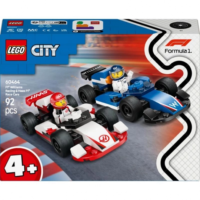 Lego City F1 Williams Racing und Haas Rennwagen