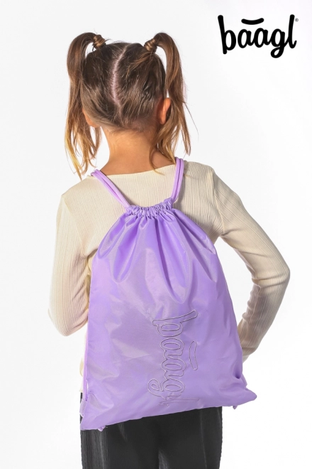 Baagl Schulset Lavendel: Rucksack, Federmäppchen, Turnbeutel