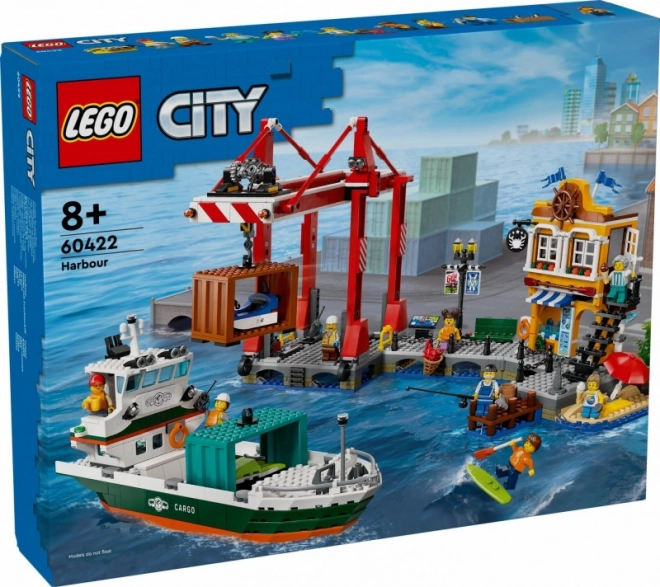 Lego City Küstenhafen mit Frachtschiff