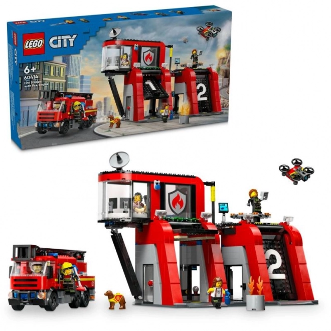 LEGO City Feuerwehrstation mit Feuerwehrauto