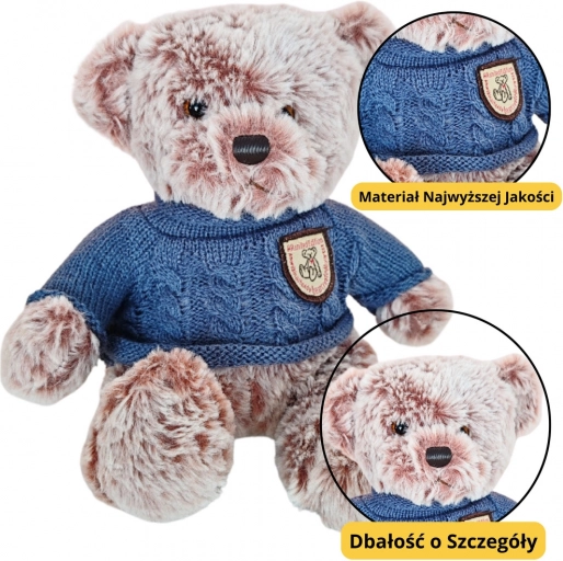 Plüschbär im blauen Pullover 21cm
