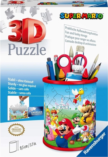 Super Mario 3D Puzzle mit Stiftehalter, 54 Teile