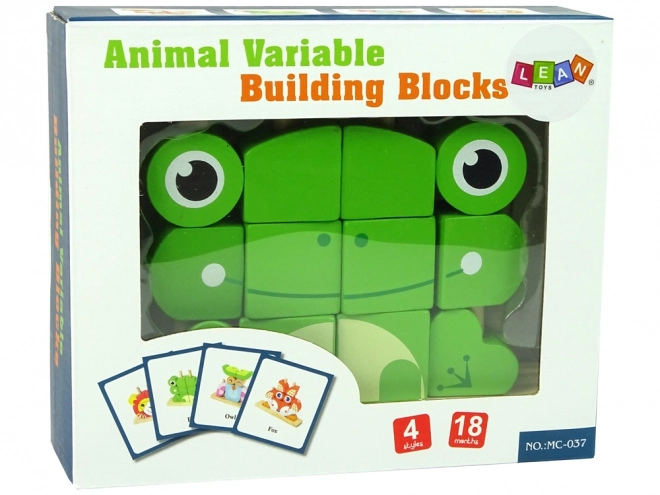 Kreative Holzbausteine 3D Puzzle Frosch