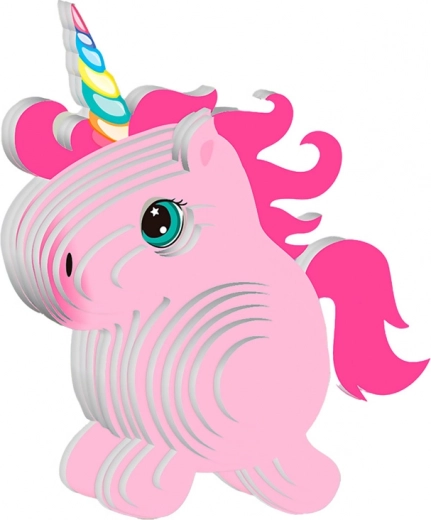 Niedliches 3D Einhorn in Rosa
