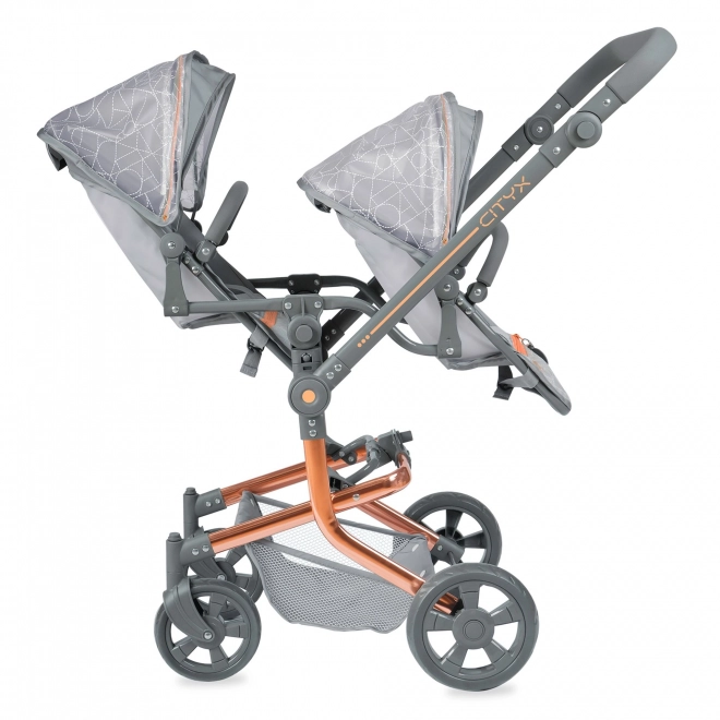 Faltbarer Zwillingspuppenwagen mit Rucksack CITY X - 91 cm