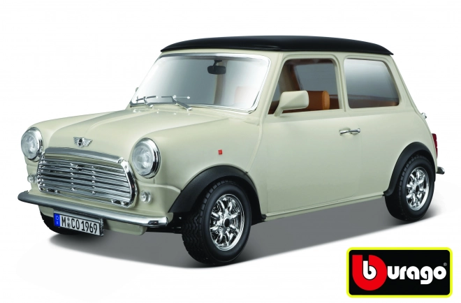 Bburago Mini Cooper 1969 Modellauto Beige