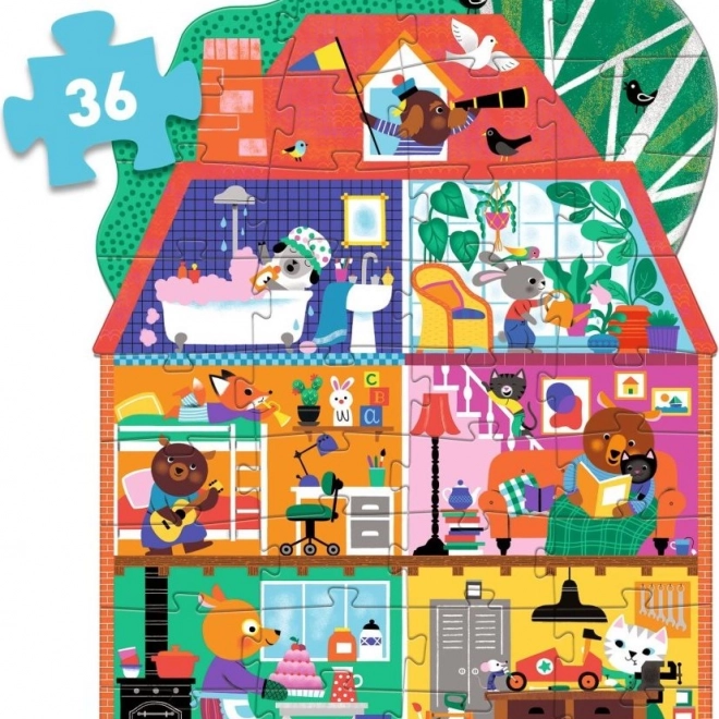 Bodenrandpuzzle Häuschen 36 Teile
