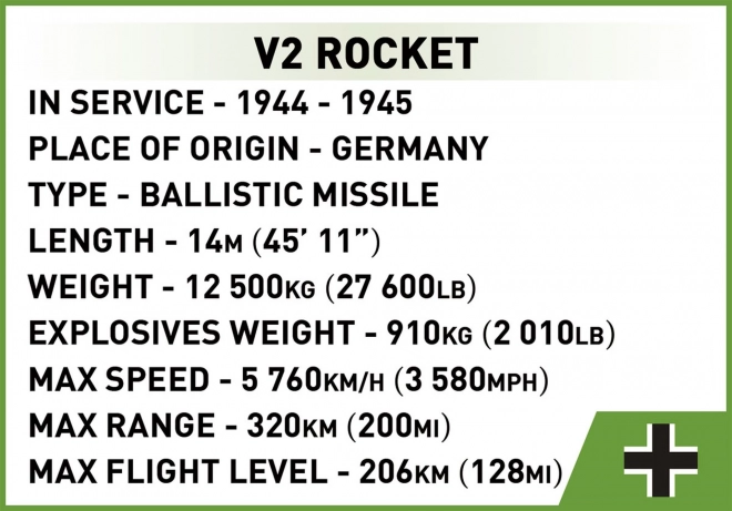 Bausatz Rakete V2 560 Teile