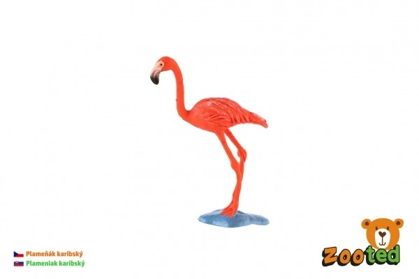 Kunststofffigur eines karibischen Flamingos 9 cm