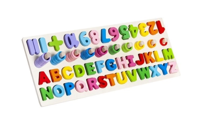 Holzpuzzle Alphabet und Zahlen