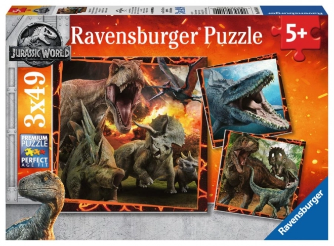 Ravensburger Puzzle - Jurassic World 3x49 Teile