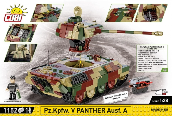 Panther Ausf. A Modell aus Bausteinen