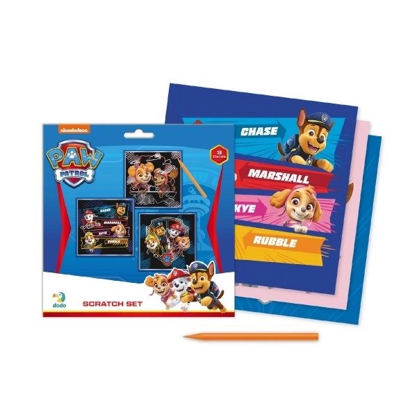 Kratzbilder Paw Patrol farbig 3 Stück