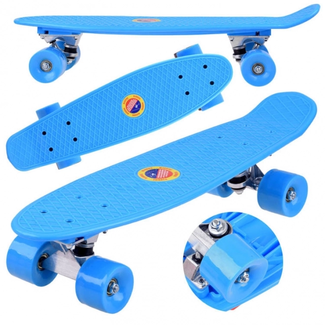 Farbenfrohe FISZKA Skateboard – Blau