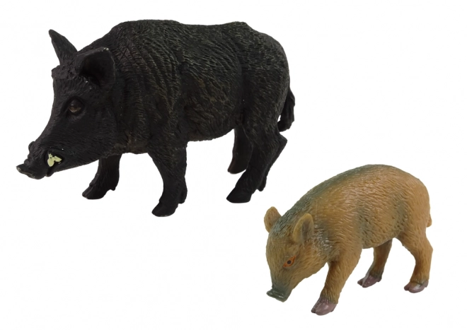 Set aus zwei Wildschweinfiguren und Frischling - Waldtiere