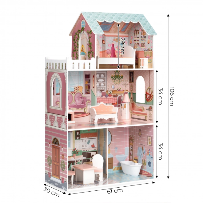 Großes Puppenhaus mit Möbeln ECOTOYS