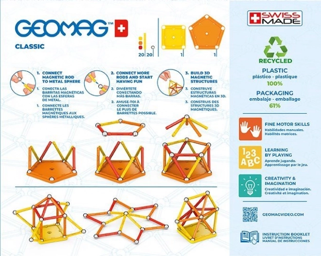 Geomag Klassisches Recyceltes Magnetische Bausteine Set