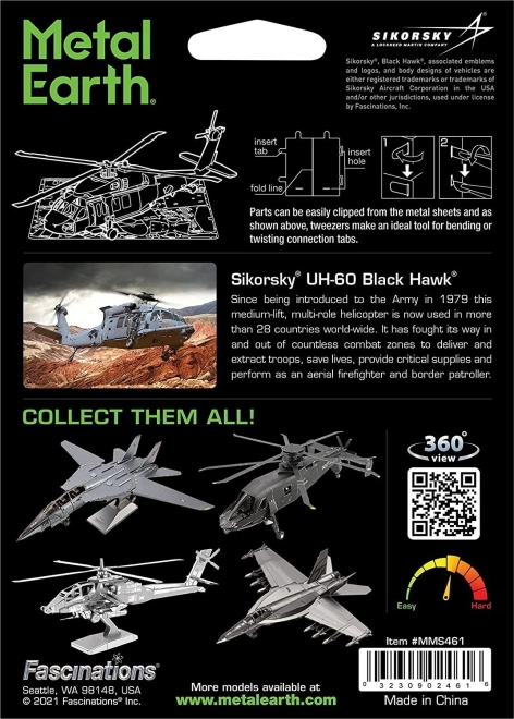 3D-Puzzle Hubschrauber BLACK HAWK