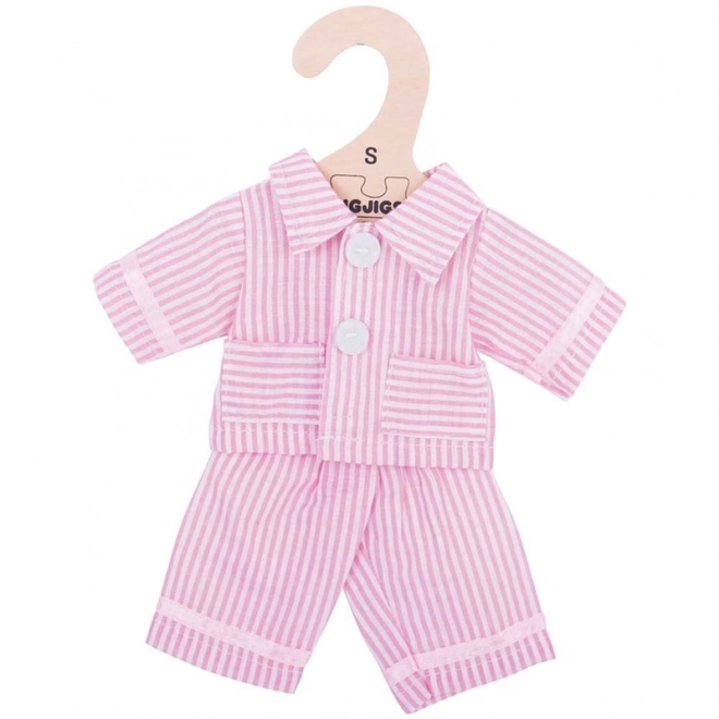 Rosa Puppenpyjama für 28 cm Puppen